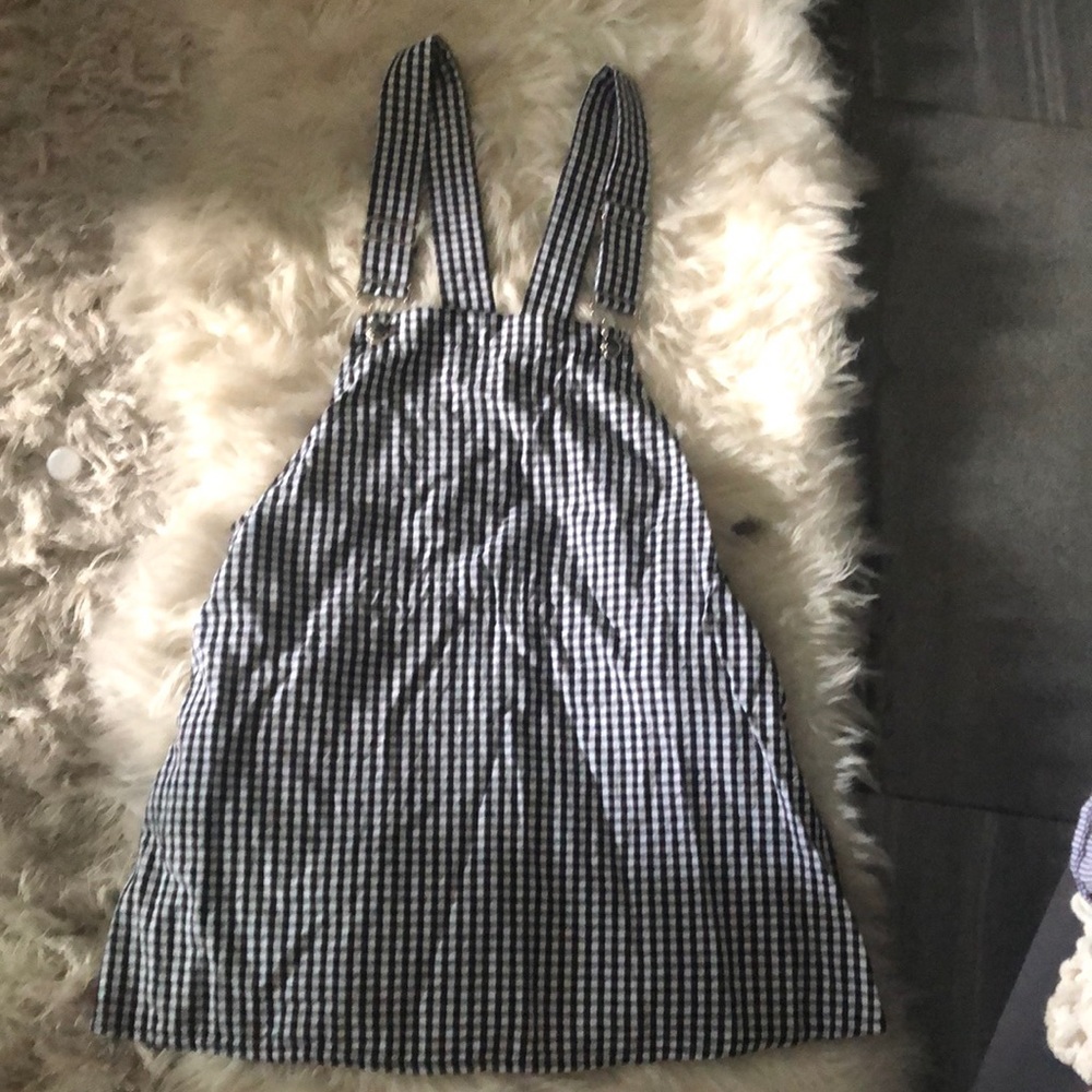 COPY - Gingham patter overall jumper dress NO TAG